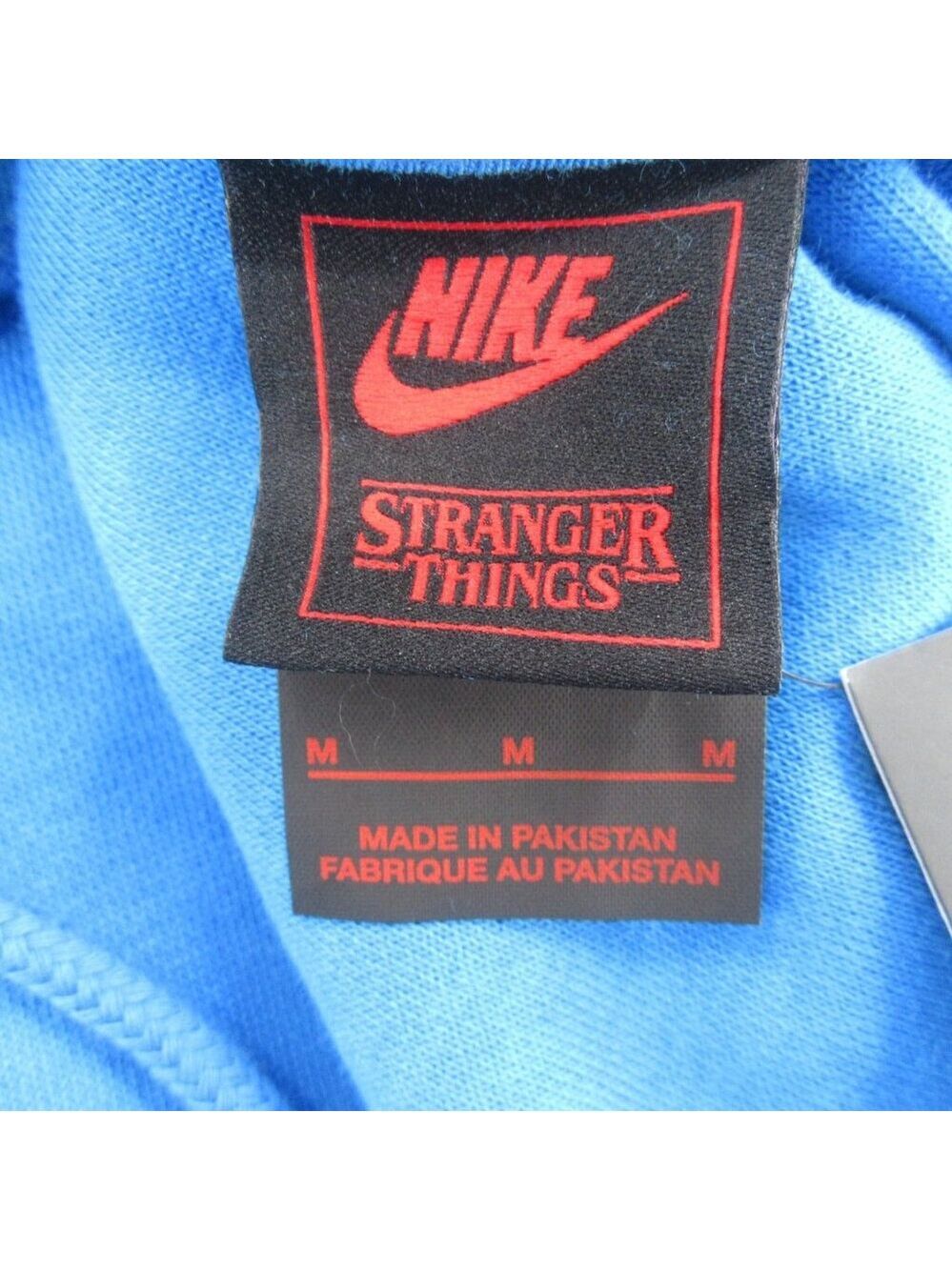 Nike x Stranger Things Blue Pullover Hoodie Men's Size Medium NEW - Picture 12 of 14